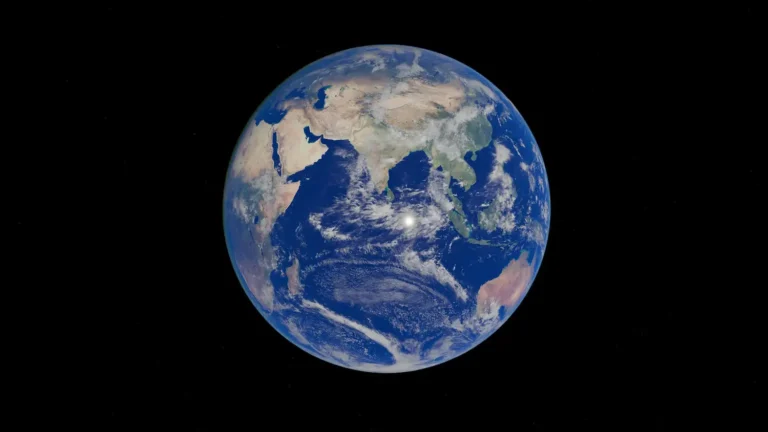 صورة لكوكب الأرض من الفضاء، ترمز إلى المسافة التي ركضها لاعبو كأس العالم 2026 مقارنة بمحيط الكوكب